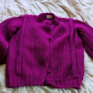Handmade OOAK Purple Cardigan